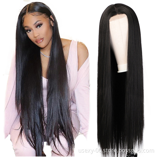 Wig vendors wholesale straight virgin brazilian wigs pre plucked human hair 360 lace frontal wigs for black women